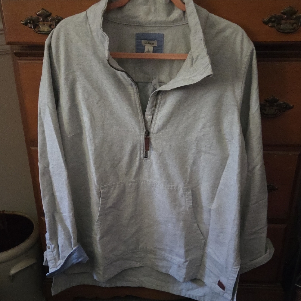 L.L. Bean Gray & Blue Shirt - XL